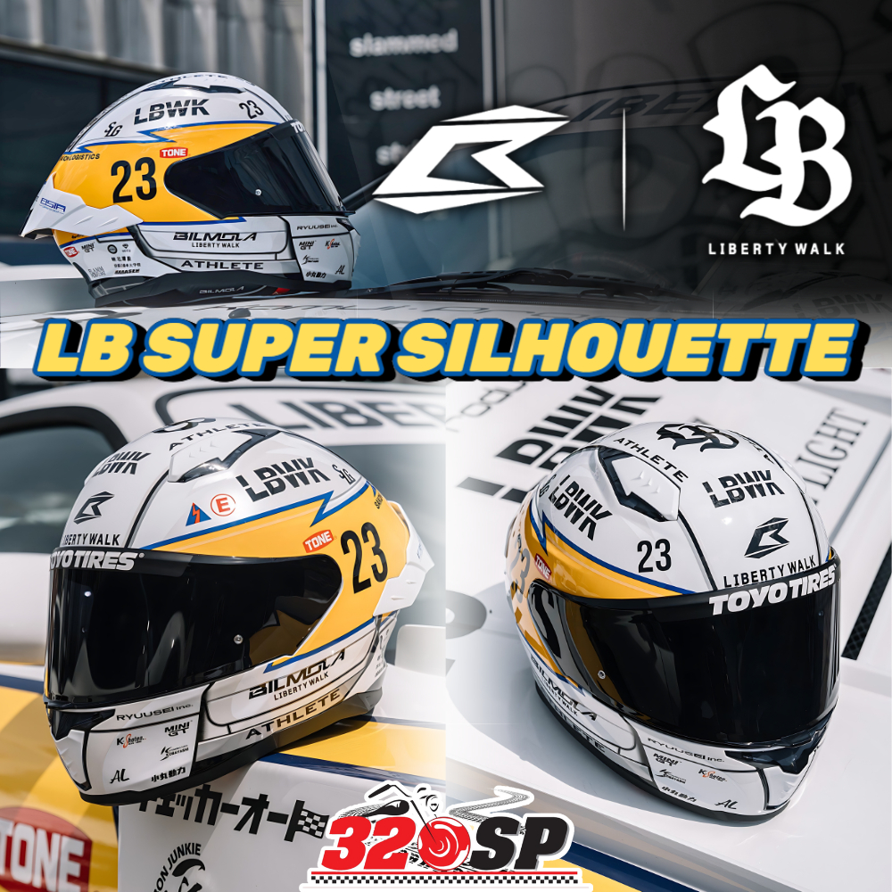 ล๊อตใหม่ แถมชิลด์ดำ !!หมวกกันน็อค BILMOLA LIBERTY WALK SUPER SILHOUETTE | Limited Edition ส่งไว!! 32