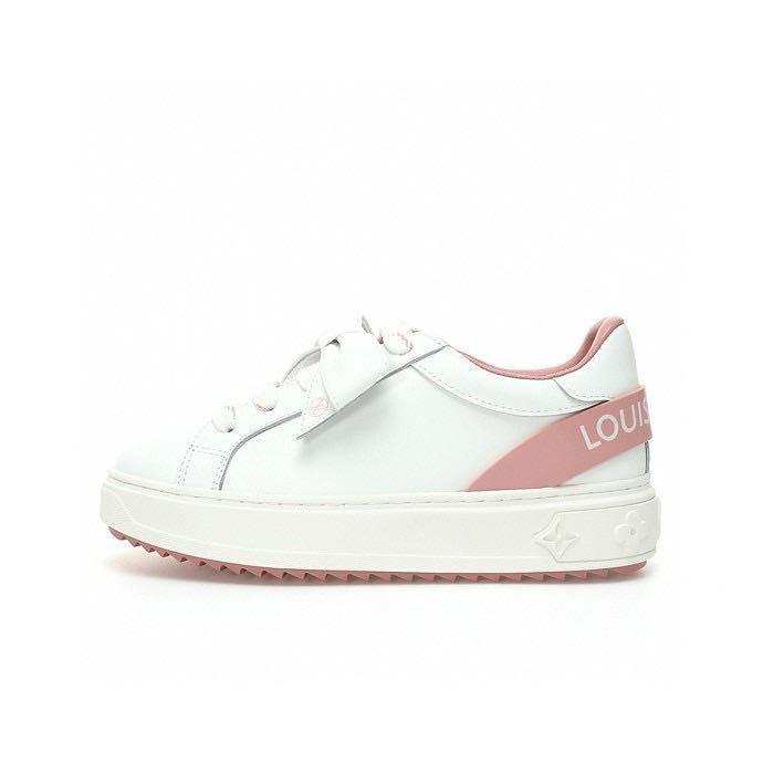 Louis Vuitton Time Out Low Sneaker Casual Muffin Serrated Underwear รองเท้ากีฬาสีขาวขนาดเล็ก 1AWURW
