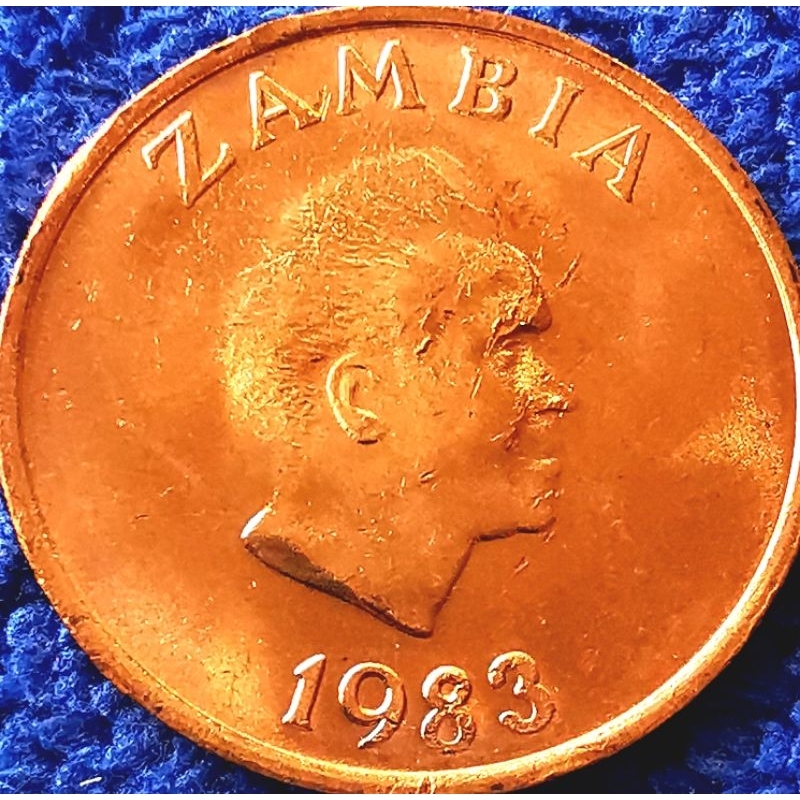 เหรียญ​ แซมเบีย​ Zambia, 1 Ngwee, #562, ไม่​ผ่าน​ใช้​ UNC
