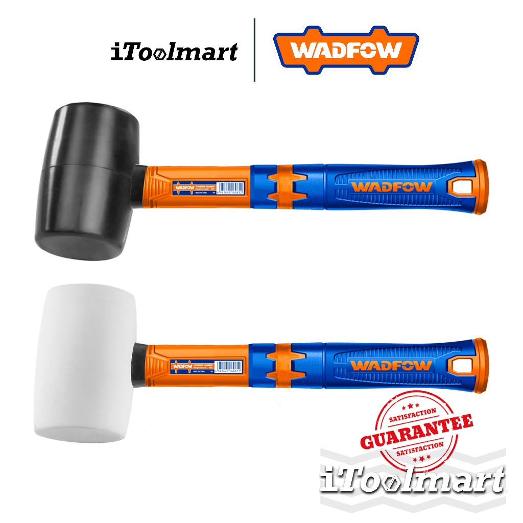 WADFOW ค้อนยางดำ-ขาว ด้ามไฟเบอร์ WHM730X ขนาด 8oz.