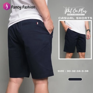 Fancy Fashion กางเกงขาสั้นผู้ชาย เอวยางยืด กางเกง ขาสั้น ชาย ผ้ายืด