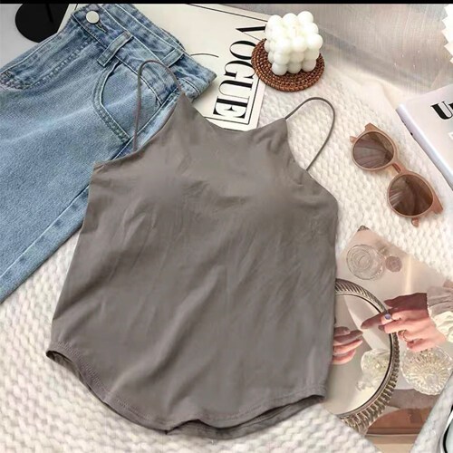 เสื้อสายเดี่ยว ชุดชั้นในหญิง บราสายเดี่ยว มีฟองน้ำในตัว ผ้านิ่มยืด รุ่น L1158/L1045 - รูปที่ 4