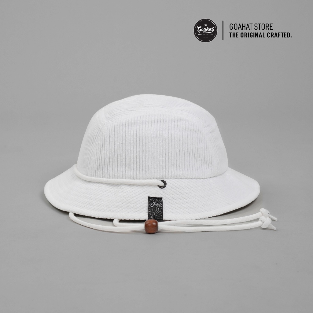 G159 All White หมวกบักเก็ต ลูกฟูก ใส่สวยอยู่ทรง มีซับใน ระบายอากาศได้ดี ปรับระดับได้