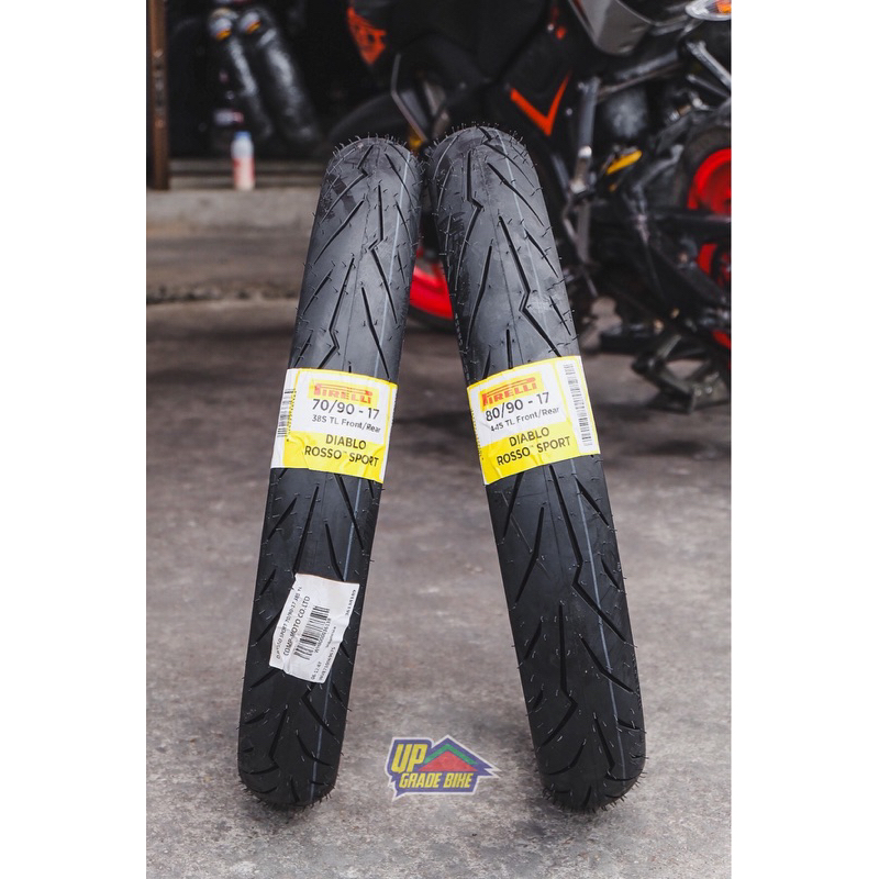(ยางปี 26) ยาง PIRELLI ROSSO SPORT ใส่ WAVE125 ล้อแม็ก (ไม่ใช้ยางใน) ไซส์เดิมคู่ละ 2,450฿
