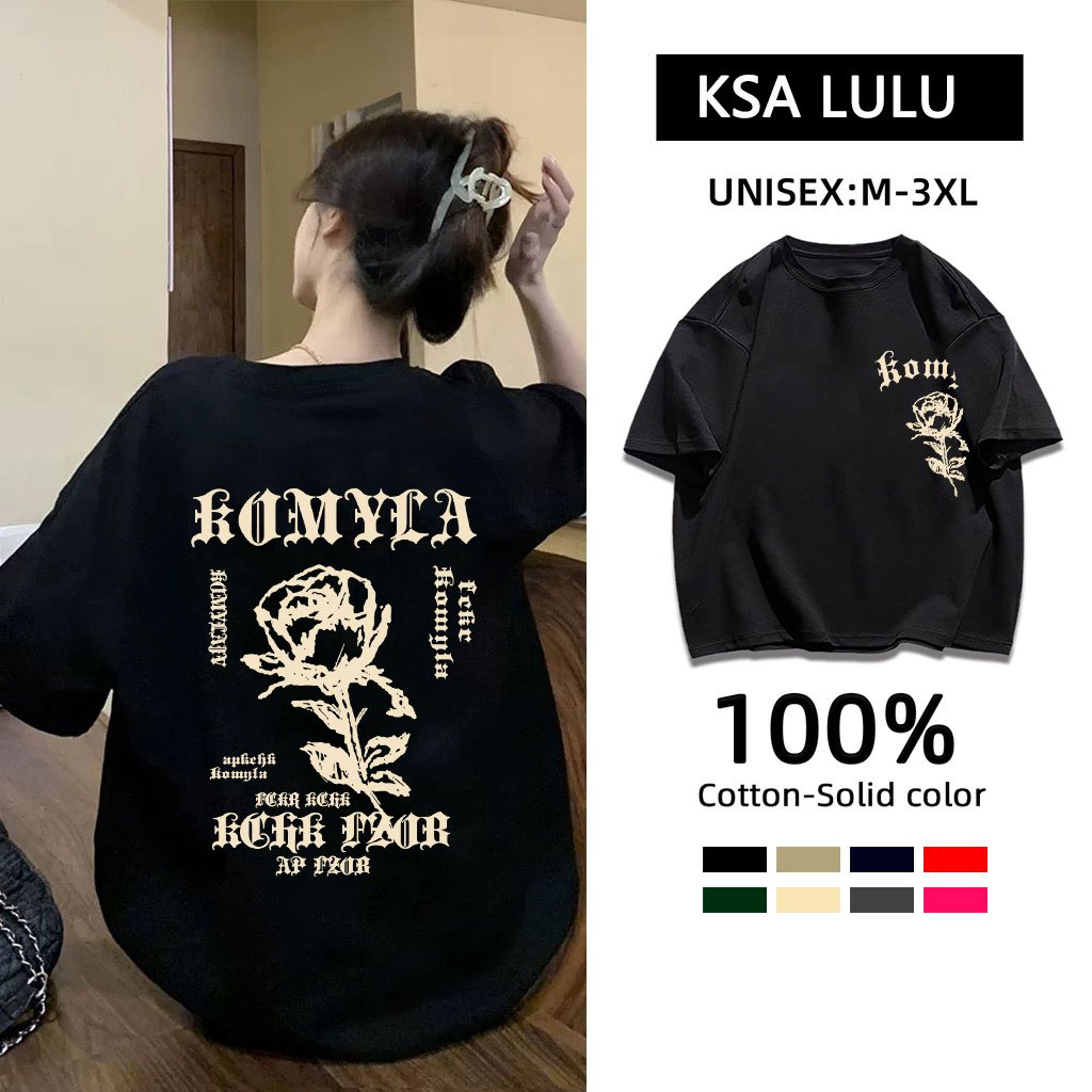 เสื้อยืดสกรีนลายวินเทจผู้หญิงเท่ๆ oversize ผ้าฝ้าย 100% เสื้อผ้าสาวอวบไซร์ใหญ่ เสื้อโอเวอร์ไซซ์เกาหลีที่กําลังฮิต ฮิปฮอป - รูปที่ 3