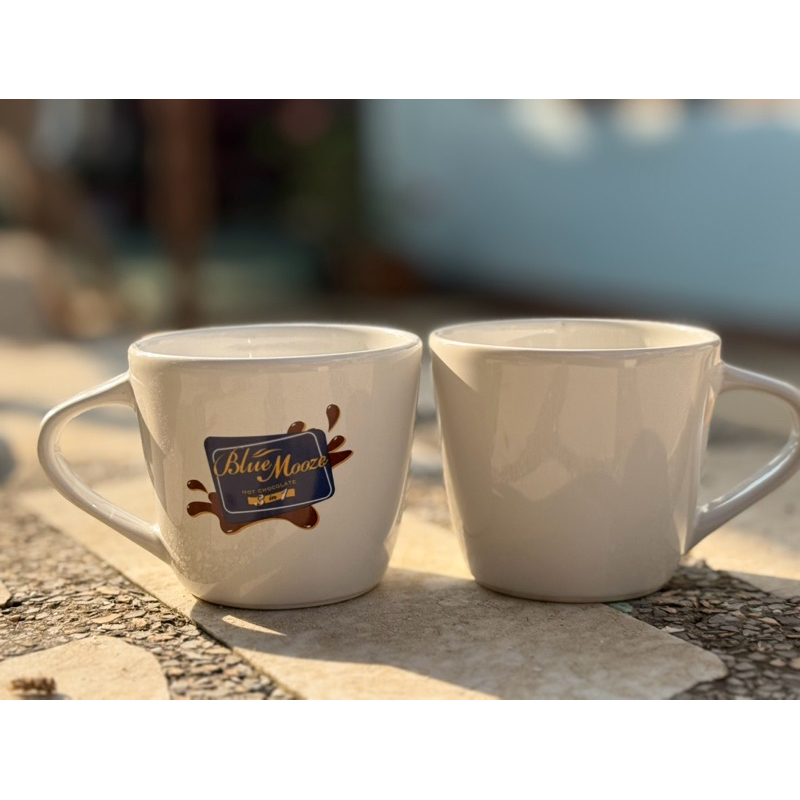 แก้วกาแฟ3in1 Blue moozeสูง6.5cmปากกว้าง7cm