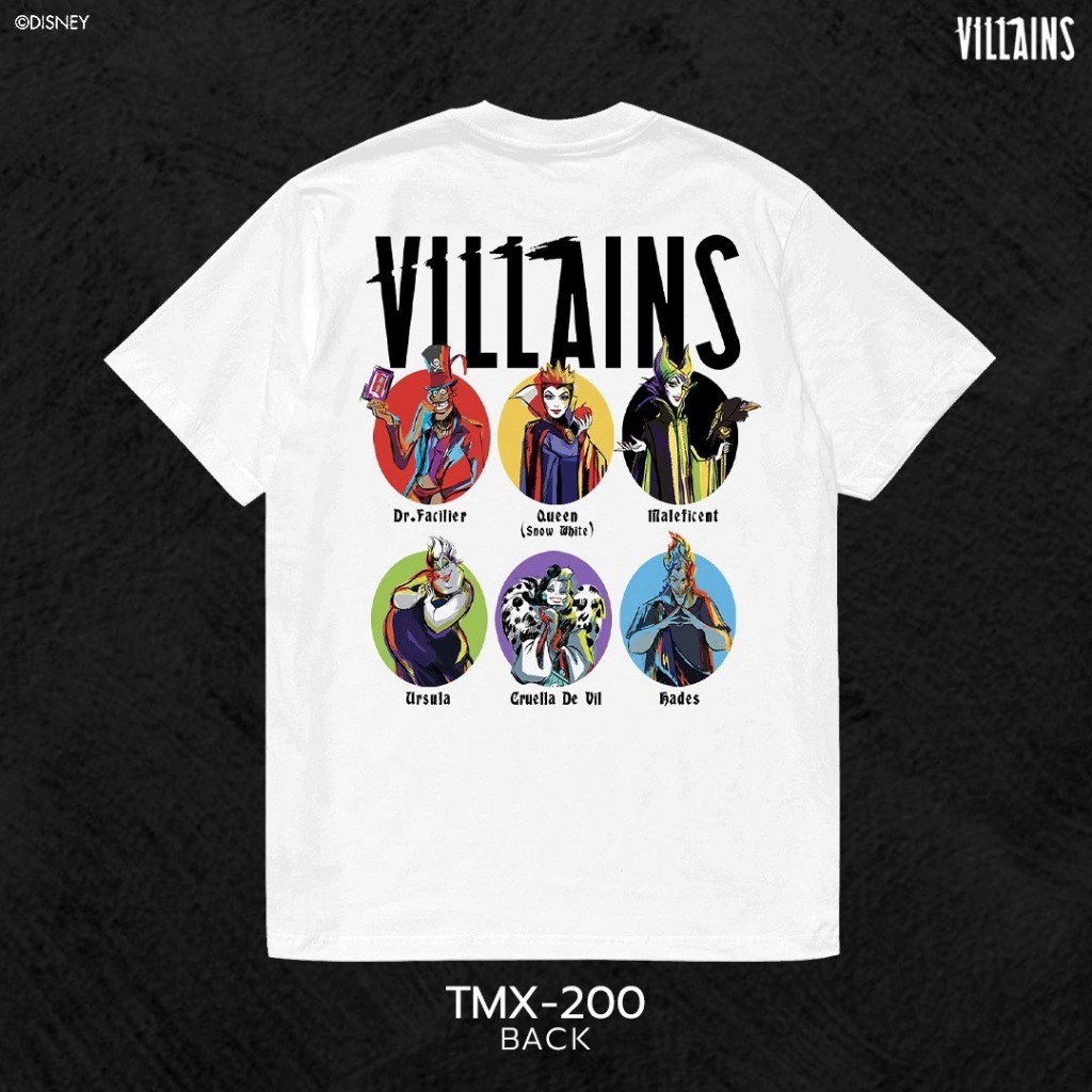 Power 7 Shop เสื้อยืดการ์ตูน ลาย "Disney Villains" ลิขสิทธิ์แท้ DISNEY (TMX-200) — صورة 4