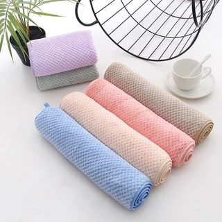 MJB-01 【ขนาด35x75ซม.】ผ้าเช็ดตัวรังผึ้ง สาเก ผ้าขนหนูอาบน้ำ ขนนุ่ม ซับน้ำดี ราคาถูก นุ่มไม่บาดผิว