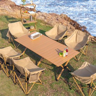 โต๊ะแคมป์ปิ้ง ชุดโต๊ะพับแคมป์ปิ้ง แคมป์ปิ้งปิกนิก พร้อมเก้าอ…