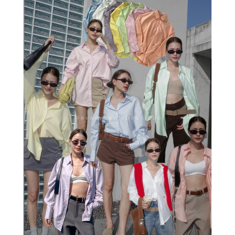 CHATEAU SHIRT👔🌈 (790฿) เสื้อเชิ้ต ผ้าพรีเมี่ยม ตัวเชิ้ตมีความเรียบ ใส่ง่าย รีดง่าย และยับน้อย glamclothes