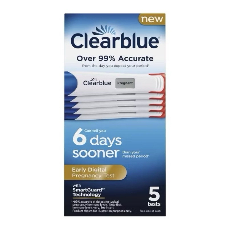 ของแท้Clearblue Digital Pregnancy Test with Smart Countdown, 5 countตรวจครรภ์แบบดิจิตอล