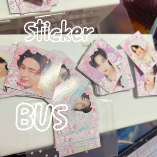 [3ชิ้น 109 บาท]สติ๊กเกอร์ไดคัท น้อง BUS สีสวย คมชัด หมึกกัน้ำ ขนาด 4CM 1 แผ่น 30 ดวง