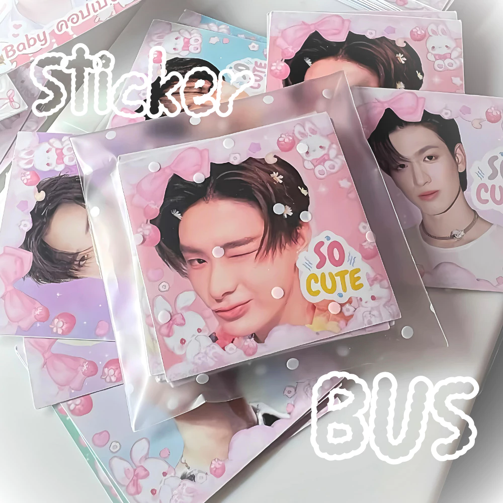 [3ชิ้น 109 บาท]สติ๊กเกอร์ไดคัท น้อง BUS สีสวย คมชัด หมึกกัน้ำ ขนาด 4CM 1 แผ่น 30 ดวง