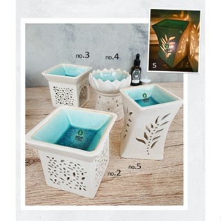 เตาอโรม่า เทียน กลาง (โค้ดลดช็อปปี้) Aroma oil Burner เซรามิ…