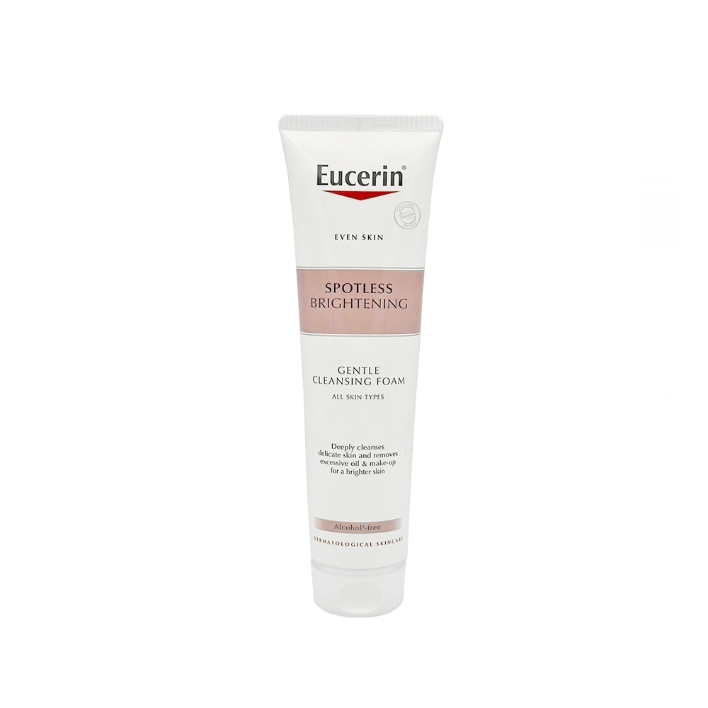 Eucerin Spotless Brightening Gentle Cleansing Foam 150g (ไม่มีซีล) โฟมล้างหน้า สูตรลดจุดด่างดำ