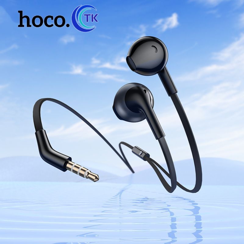 หูฟัง EarPhone With Mic แบบมีสาย ยาว1.2ม.ใช้งานสำหรับ Aux 3.5 มม. รับสาย/วางสาย HOCO M115