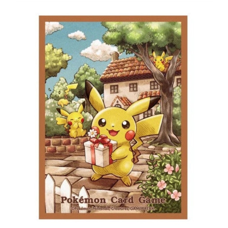 ( พร้อมส่งจากไทย ) Card Sleeves Pikachu's Gift, Pokémon Card Game ซองใส่การ์ด