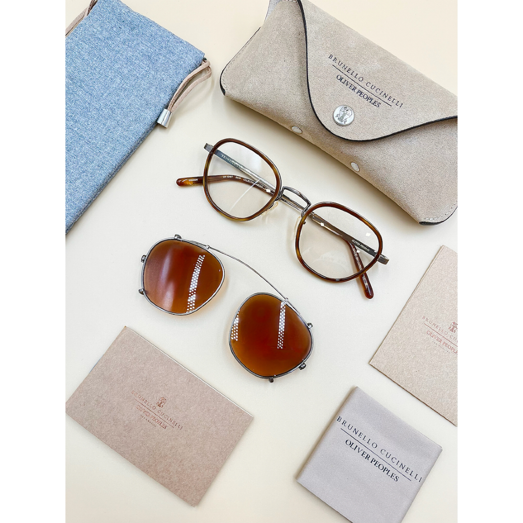 OLIVER PEOPLES x BRUNELLO CUCINELLI 💯% กรอบแว่น+คลิปออนรุ่น LILLETTO