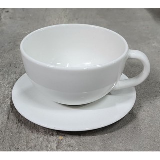 ชุดกาแฟเซรามิคสีขาวเนื้อขาวด้านขนาด ,(12 ออนซ์),(14 ออนซ์)#ส…