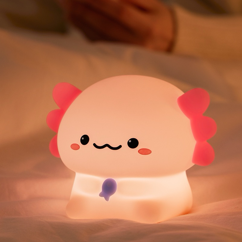 (สินค้าเข้าใหม่พร้อมส่ง) โคมไฟน่ารัก  SITTING AXOLOTL หมาน้ำน่ารัก โคมไฟตั้งโต๊ะ โคมไฟหัวนอน ปรับแสง 3 ระดับ ตั้งเวลาได้