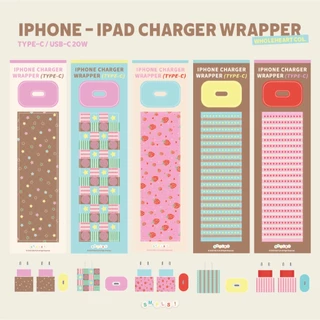 Charger wrapper USB-C20W/TYPE-C/USB-5W สติกเกอร์ติดหัวชาร์จ (Wholeheart Col.) - SM,PLS!