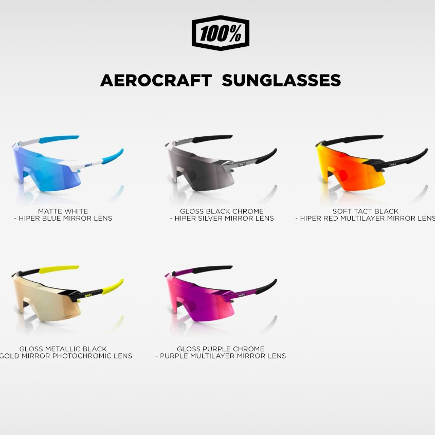 100% AEROCRAFT SUNGLASSES แว่นกันแดด แว่นปั่นจักรยาน