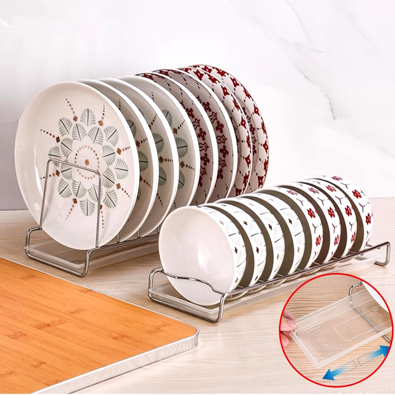 ชั้นวางจานสแตนเลสพร้อมถาดระบายน้ำ สำหรับวางจาน LZ03