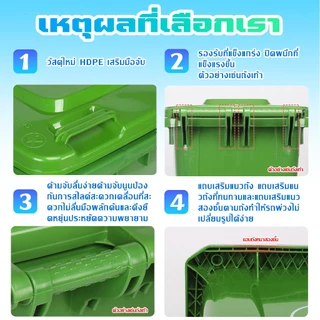 PERDKPAPA ถังขยะพลาสติก ที่แยกขยะ 100L/120L/240L ถังขยะใหญ่ ถังแยกประเภทขย ถังขยะพลาสติก ทนทาน สวยงาม ถังขยะสาธารณะ
