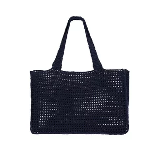 ASTRO BEACH CLUB CROCHET BAG (BEIGE/NAVY)