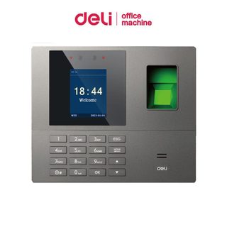 Deli เครื่องสแกนลายนิ้วมือ ใบหน้า รหัส บันทึกเวลา ดึงข้อมูลผ่านUSB มีหลายภาษา Attendance Machine