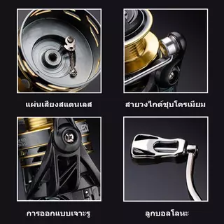 💸ส่งฟรี OK2000-7000 รอกสปินนิ่ง รอกเบส ไม่มีช่องว่างรอกตกปลารอกเบ็ดตกปลา5.2:1แรงลากสูง50KG กันสนิม คันเบ็ดทะเล ตกปลาทะเล