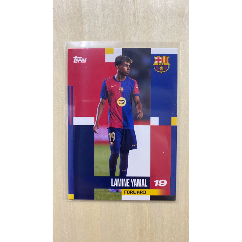 การ์ดนักฟุตบอล LAMINE YAMAL 19  BARCELONA TOPPS 2024