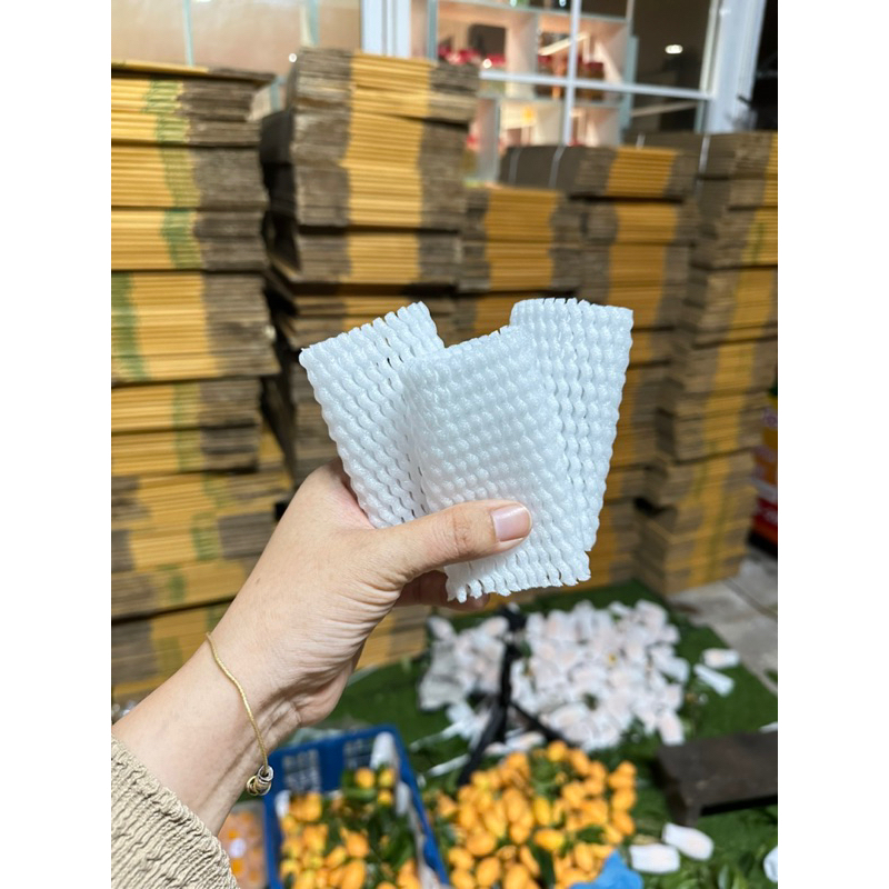 โฟมตาข่ายห่อผลไม้ ขนาด 10cm 1ห่อใหญ่ 1000ชิ้น
