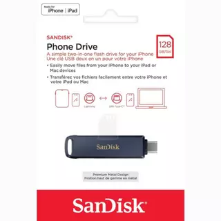 SanDisk Phone Drive 128GB 2in1 Lightning and USB-C (SDIXD0N-128G-GN6NE) USB 3.1 ประกัน Synnex 2 ปี