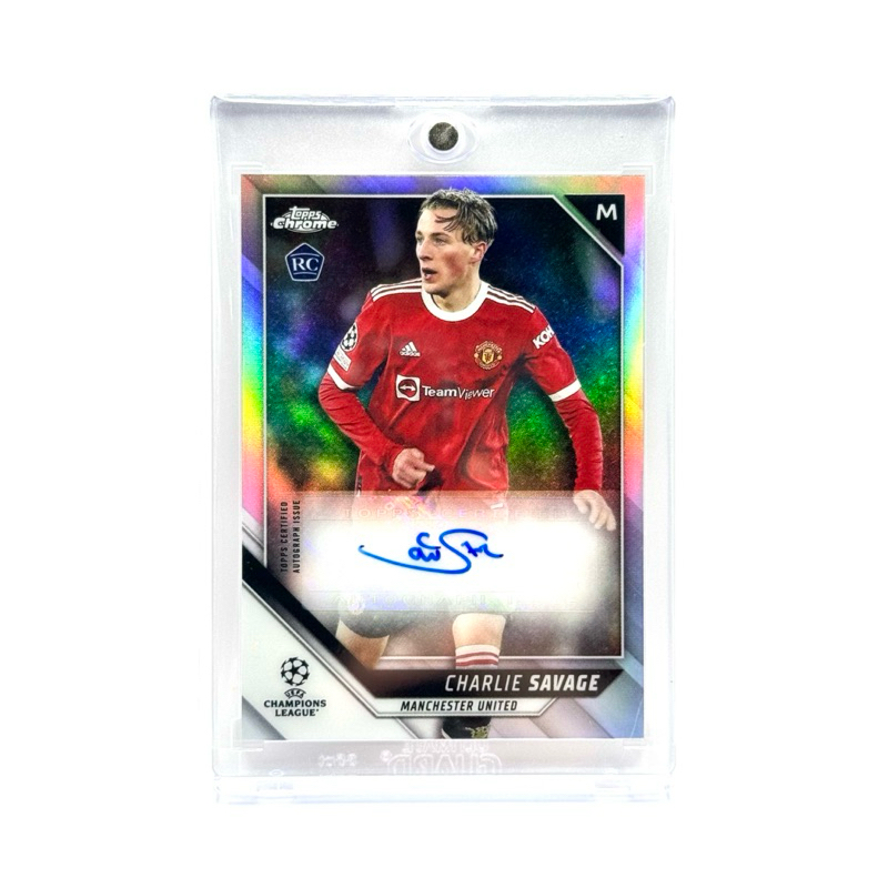 Topps Chrome UCL 21/22 Charlie Savage Manchester United RC Chrome Autograph