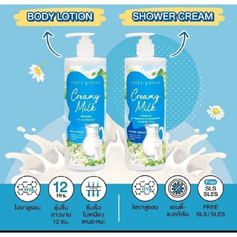 คิวเพรส Natural Beauty  & Whitening Shower Cream 490 ml.