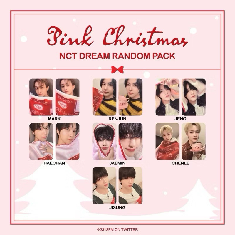 พร้อมส่ง PINK CHRISTMAS PHOTO CARD RANDOM PACK