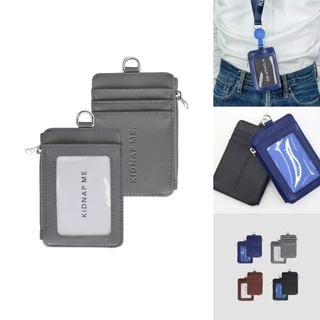 ซองหนังใส่บัตรพนักงาน ซองใส่บัตรแบบหนัง มีซิบ(ไม่รวมสาย) CARD ZIPPER KIDNAP ME.