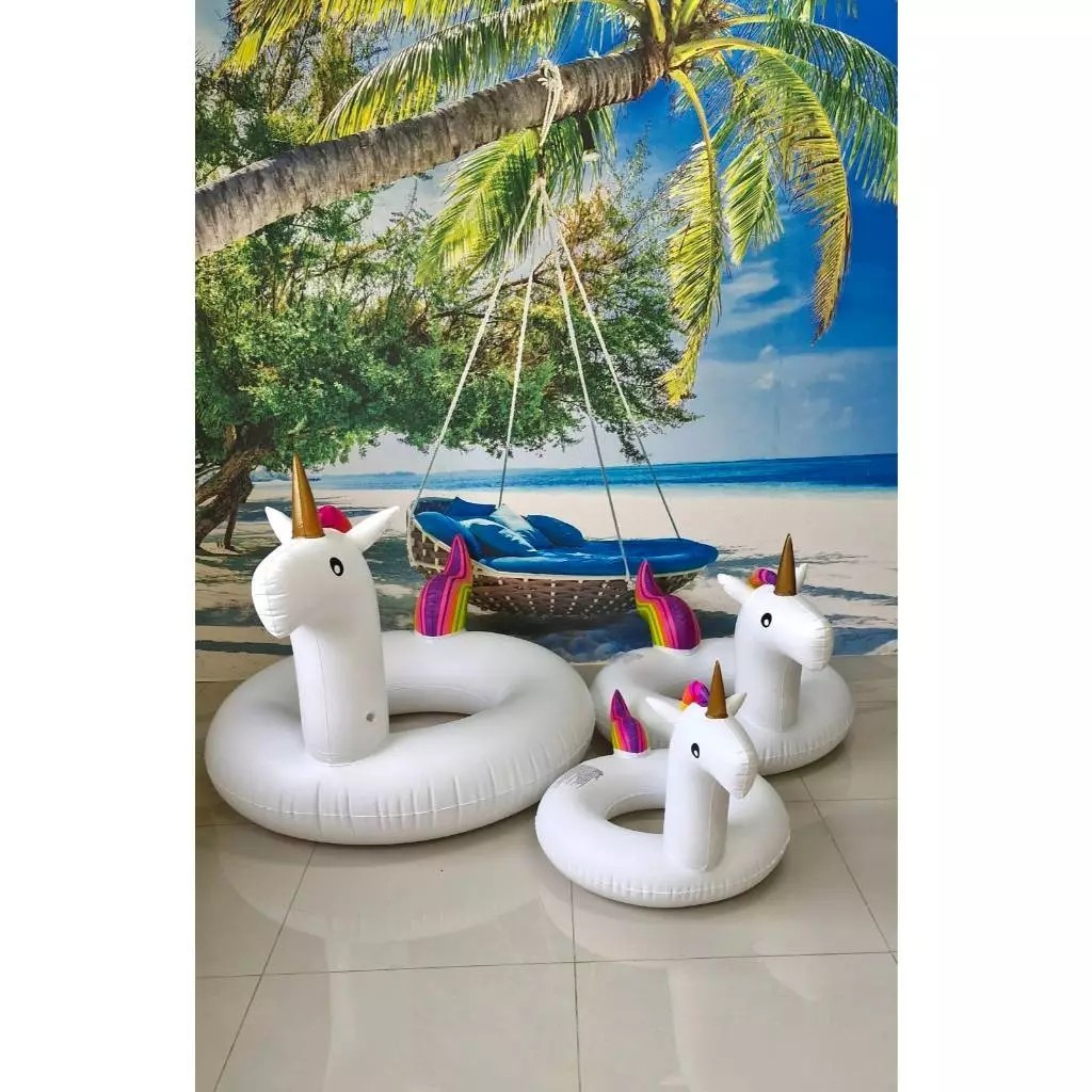 Sainteve ห่วงยางเป่าลม ยูนิคอร์นหางรุ้ง (งานกล่อง)