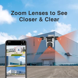 Vstarcam CS621ZS ปี 2025 ( 3 เลนส์ + 1เลนส์กลางซูมได้ ) ความละเอียด 2 MP(12960P) กล้องวงจรปิดไร้สายOutdoor มีAI+