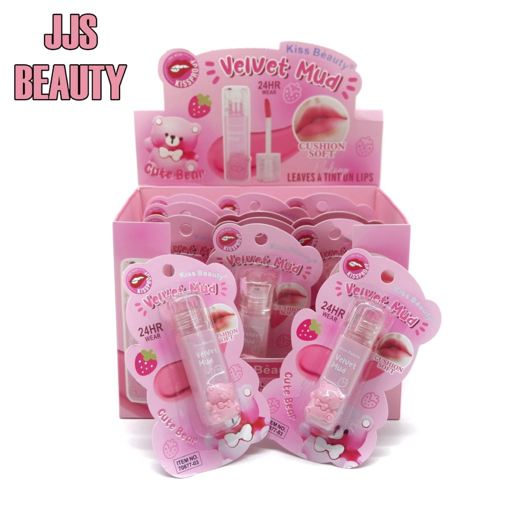 {12แท่ง} Kiss Beauty Kissproof Velvet Mud Lipstick ลิควิดลิปแมทต์ สีชัด กลบสีริมฝีปาก ติดทน no.70877