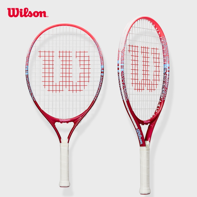 [เด็ก 5-6 ปี] WILSON Pink Ultra UV21 ไม้เทนนิส Pre-strung (ไม้ขึ้นเอ็นแล้ว) WR152810U Official Store