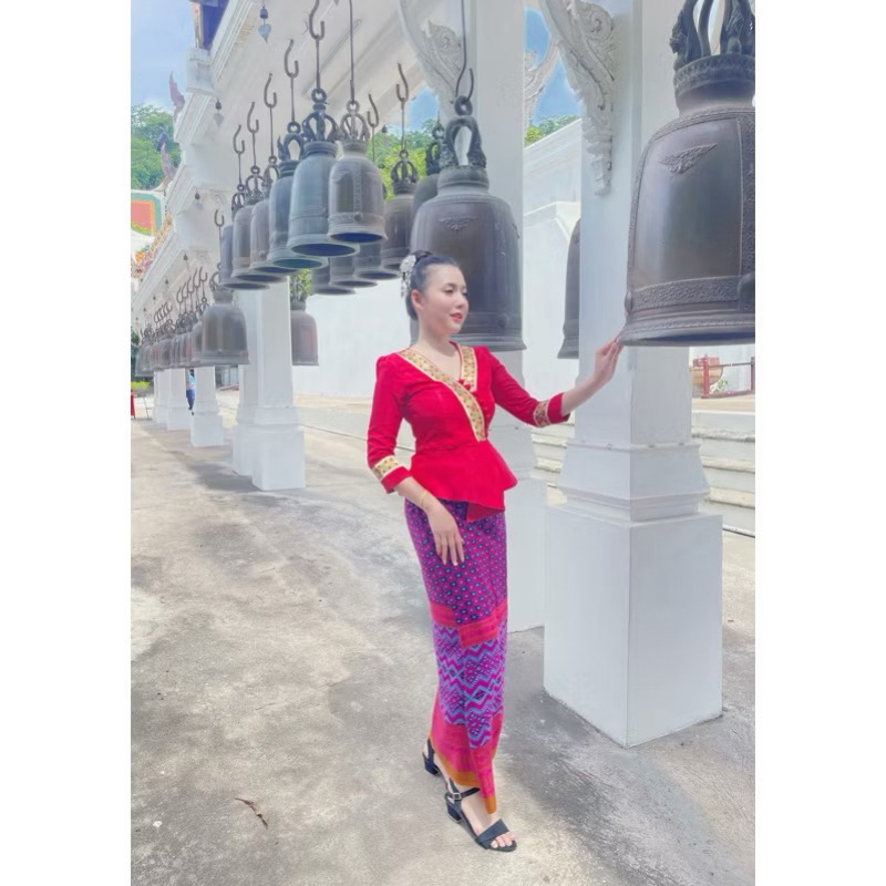 Big Sale🤩 ผ้าถุงทอลายตีนจก งานผ้าฝ้ายทอทั้งผืน ไม่ใช่ลายพิมพ์ - รูปที่ 4