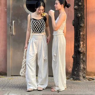 Linen pants (กางเกงขายาว+เข็มขัด) 299.- กางเกงมินิมอลมาพร้อมเข็มขัด ทางร้านใช้ผ้าฝ้ายผสมลินินผ้านุ่มอย่างดี