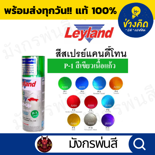 สีสเปรย์ เลย์แลนด์ Candy Tone สีกลุ่มเนื้อแก้วโปร่งแสง และรองพื้นเฉพาะ