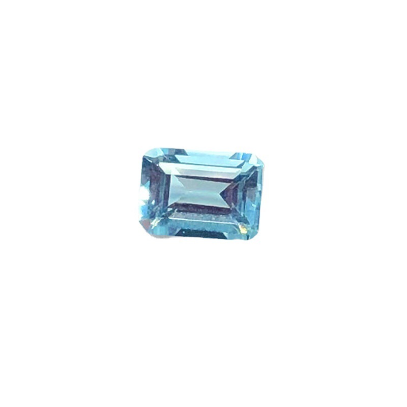 พลอยแท้บูลโทปาส(1กะรัต 3 เม็ด) Swiss BLUE TOPAZ สีฟ้าอ่อนขนาด6*4 มิล +-  พลอยธรรมชาติแท้ 100% DIY