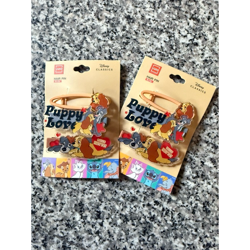 [พร้อมส่ง] UNO กิ๊บติดผม 1 เซ็ต 3 ชิ้นจาก Lady and the Tramp จาก Disney 100 Years  ลิขสิทธิ์แท้จาก u