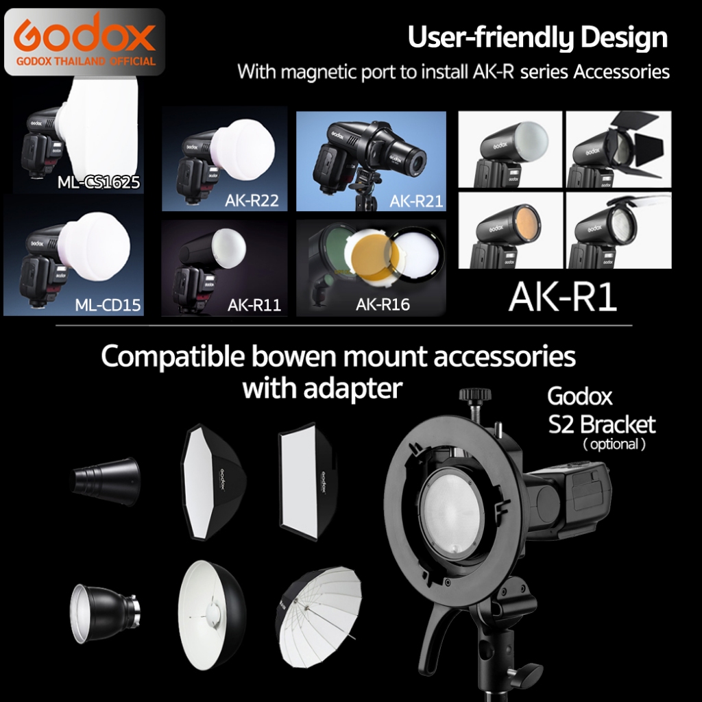 Godox Flash V100 -TTL HSS 1/80,000 2980mAh - รับประกันศูนย์ Godox Thailand 3ปี