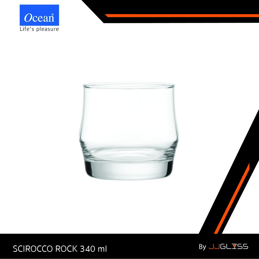 JJGLASS - (Ocean)   B17012 Scirocco Rock 12oz. (340ml.) แก้วน้ำ แก้วโอเชี่ยน แก้ววิสกี้