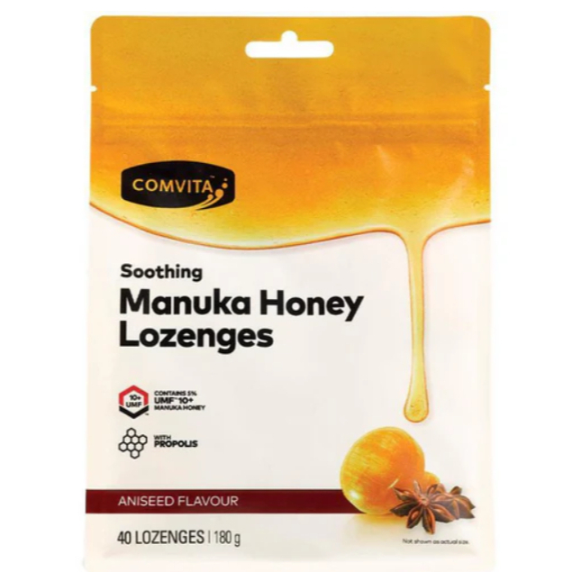 Comvita Manuka Honey Lozenges - Aniseed Flavour 40 Lozenges 180g